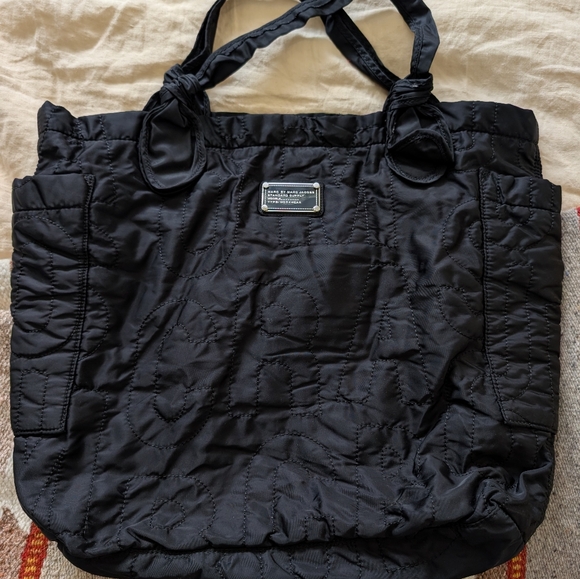 Stylish Black Quilted Tote Bag
